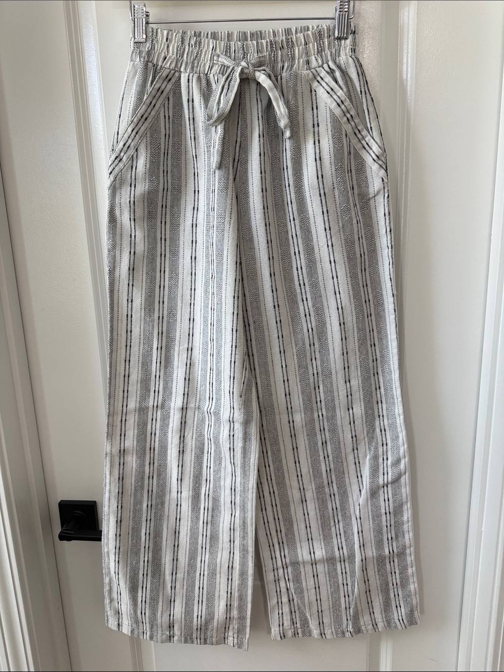Sienna Sky Wide Leg Pants Black and White